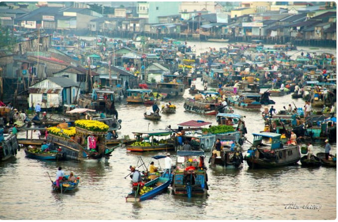 Chợ nổi Cái Răng Cần Thơ cho noi cai rang can tho