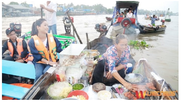 Thưởng thức món ăn trên chợ nổi Cái Răng thuong thuc mon an tren cho noi cai rang