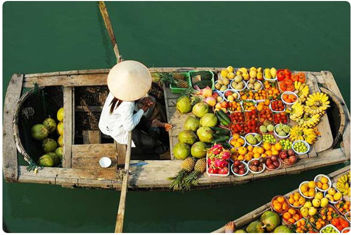 Ghe trái cây chợ nổi Cái Răng ghe trai cay cho noi cai rang