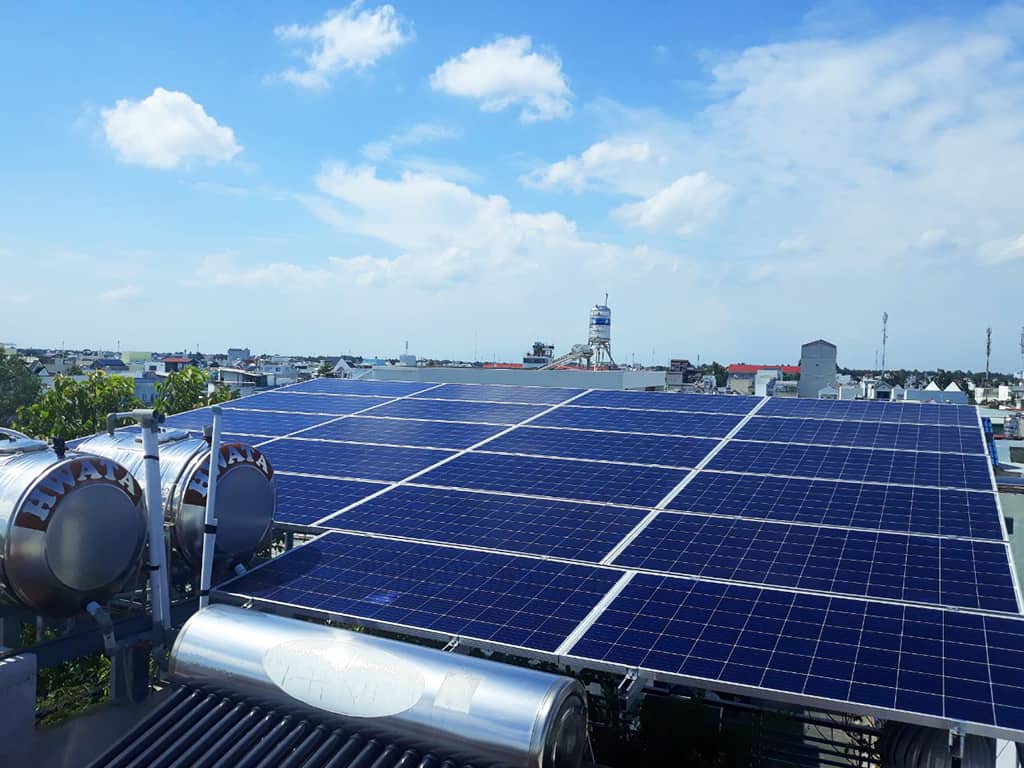 Hệ thống năng lượng mặt trời tại nhà Cần Thơ he thong nang luong mat troi tai nha can tho