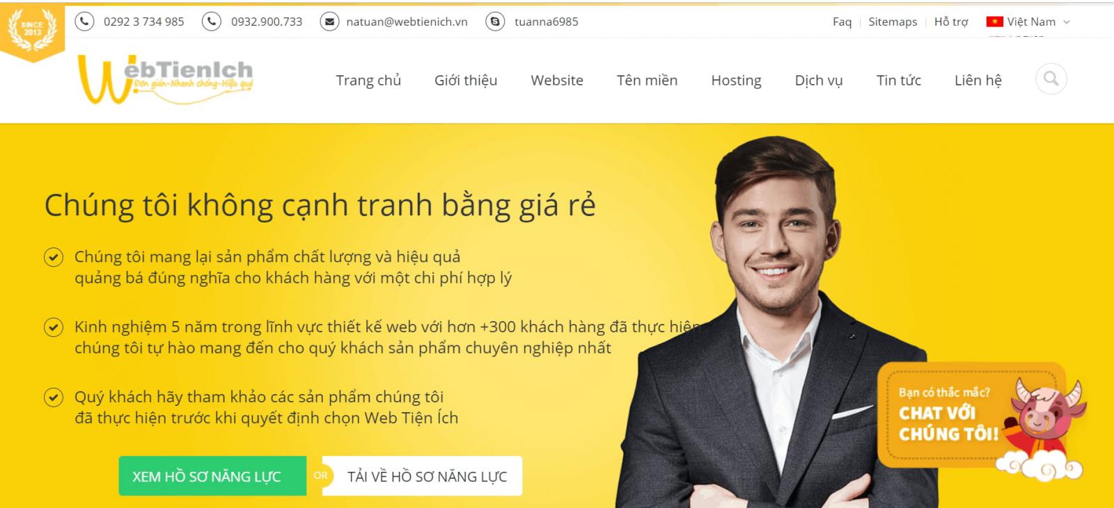 Dịch vụ thiết kế Website Cần Thơ - Công ty Web Tiện Ích